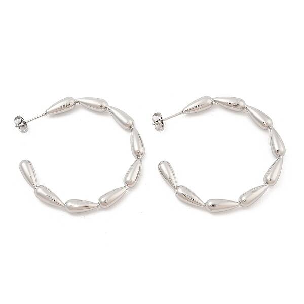 304 Stainless Steel Teardrop Stud Earrings for Women