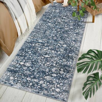 Garvee Washable Rugs 2x6 Runner Rug for Kitchen Entryway Distressed Vintage for Living Room Bedroom Oriental Floral Office Ru...