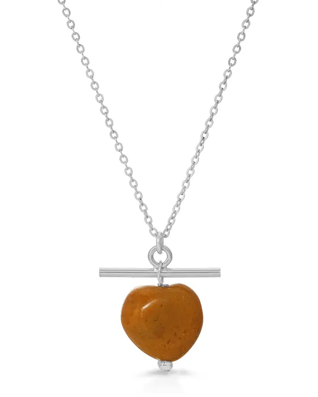 Lovy Necklace | Color: Cream | Metal Color: Silver