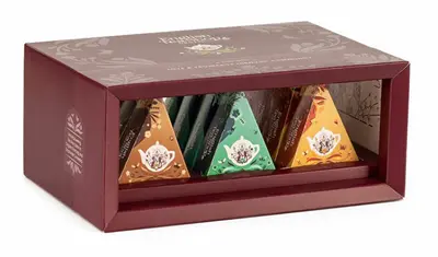 English tea shop Super Goodies Gift Collection of 12 BIO Pyramids