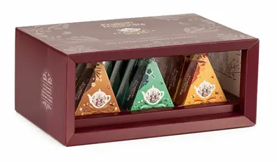 English tea shop Super Goodies Gift Collection of 12 BIO Pyramids