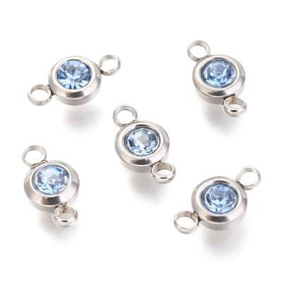304 Stainless Steel Rhinestone Links Connectors
