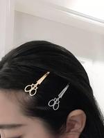 Cute Scissor Design Hair Clip (2pcs), Fashionable Hair Accessories for Women & Girls, Minimalist Headwear Suitable for Thick ...