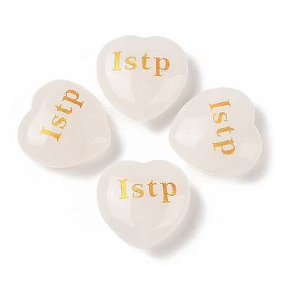 Natural Quartz Crystal Heart Engraving MBTI Figurines Statues for Home Office Desk Decorations