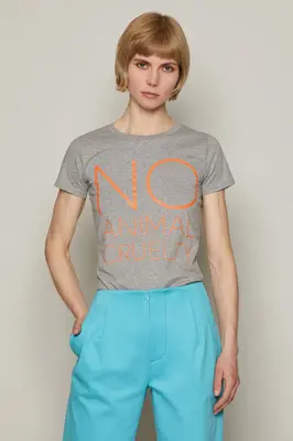 No Animal Cruelty T-Shirt (Grey) | size: XL