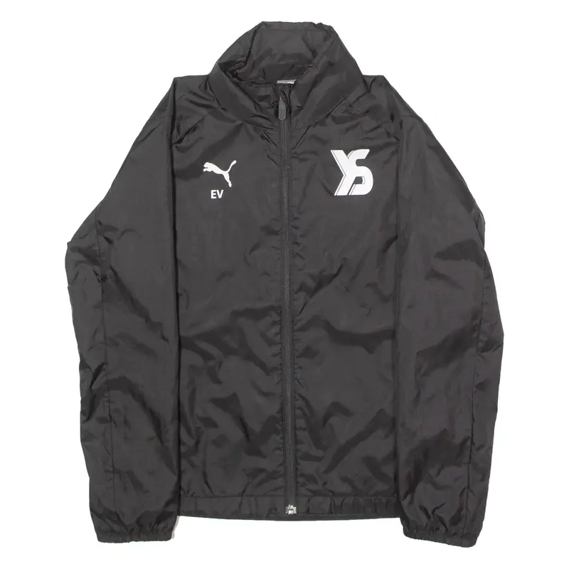 PUMA YS Boys Rain Jacket Black Hooded 11-12Y