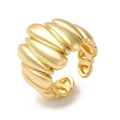 Rack Plating Brass Open Cuff Rings