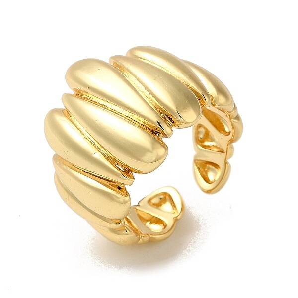 Rack Plating Brass Open Cuff Rings