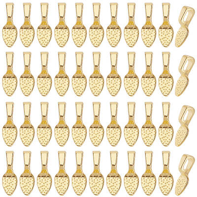 200Pcs Alloy Glue-on Flat Pad Bails
