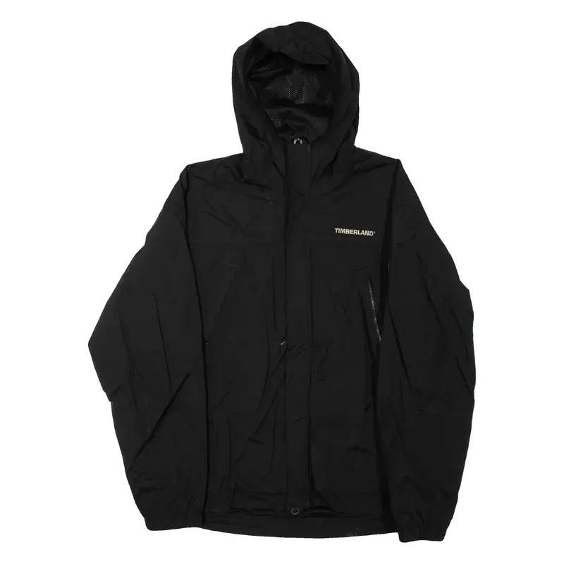 TIMBERLAND Mens Jacket Black Nylon Hooded XS