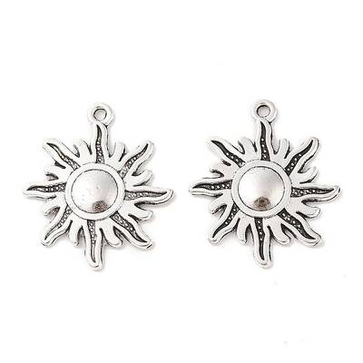 Tibetan Style Alloy Sun Pendants
