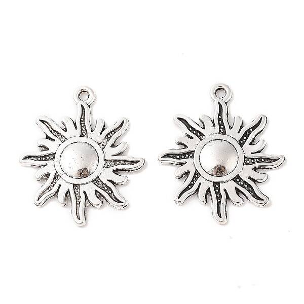 Tibetan Style Alloy Sun Pendants