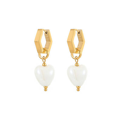 Golden 304 Stainless Steel Hoop Earrings