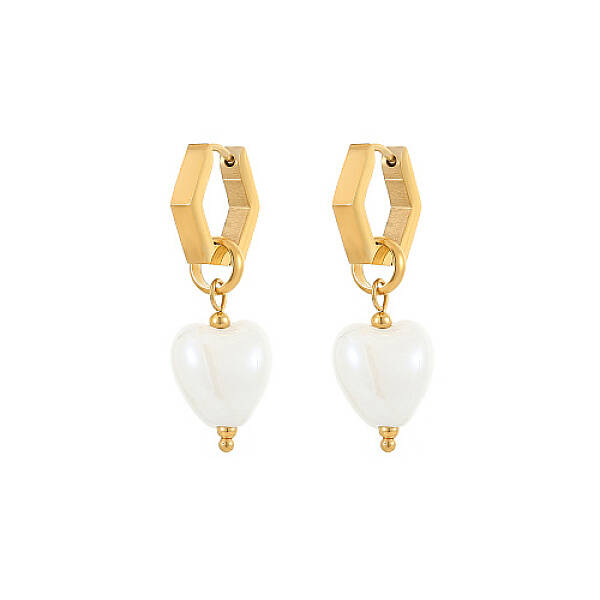 Golden 304 Stainless Steel Hoop Earrings