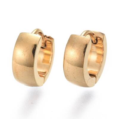 304 Stainless Steel Huggie Hoop Earrings