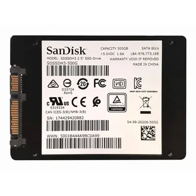 SDSSDH3-500G SanDisk 500GB SATA 6Gb/s 2.5-Inch Solid State Drive