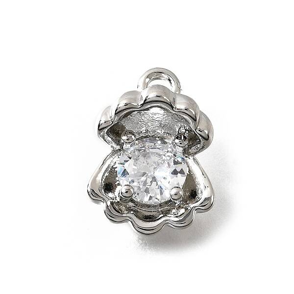 Brass Pave Cubic Zirconia Charms