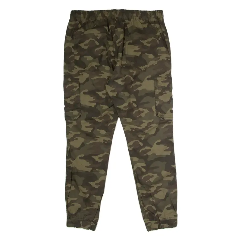 BLACK SQUAD Cuffed Camouflage Cargo Mens Twill Trousers Grey Skinny W30 L28