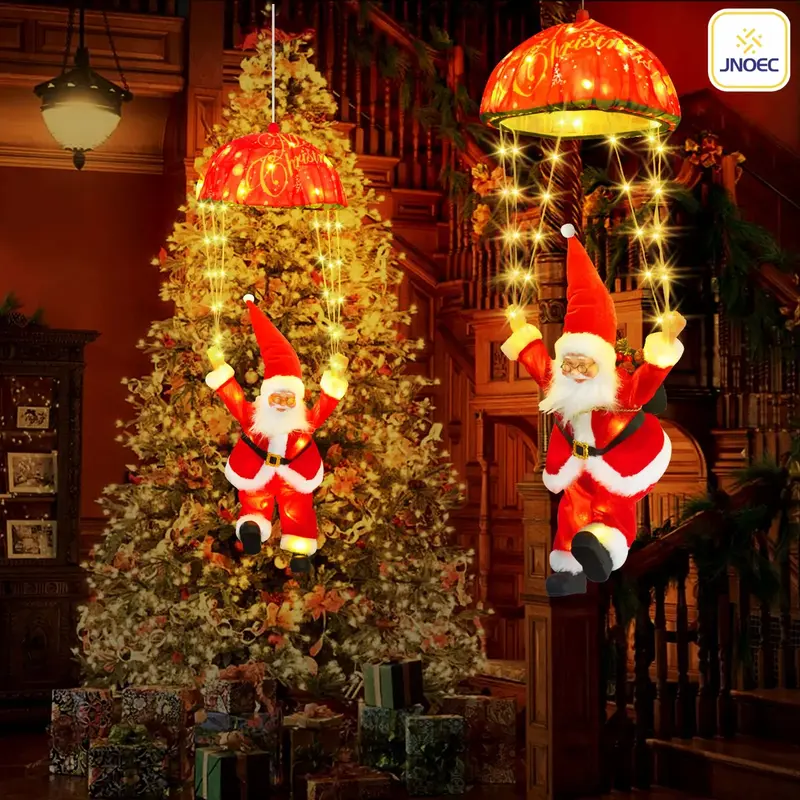 JNOEC Merry Christmas! LED Holiday Fairy Lights with Santa Claus Lighting Decorations llluminate Your Indoor Spaces with Sant...