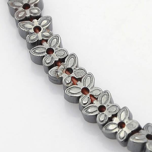 Electroplate Non-magnetic Synthetic Hematite Beads Strands