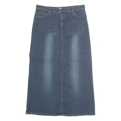 YES OR NO Womens Pencil Skirt Blue Long Denim M