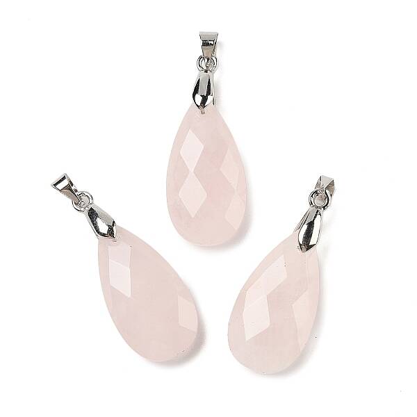 Natural Rose Quartz Pendants