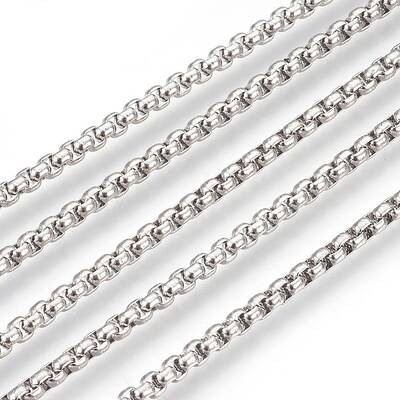 Tarnish Resistant 304 Stainless Steel Box Chains