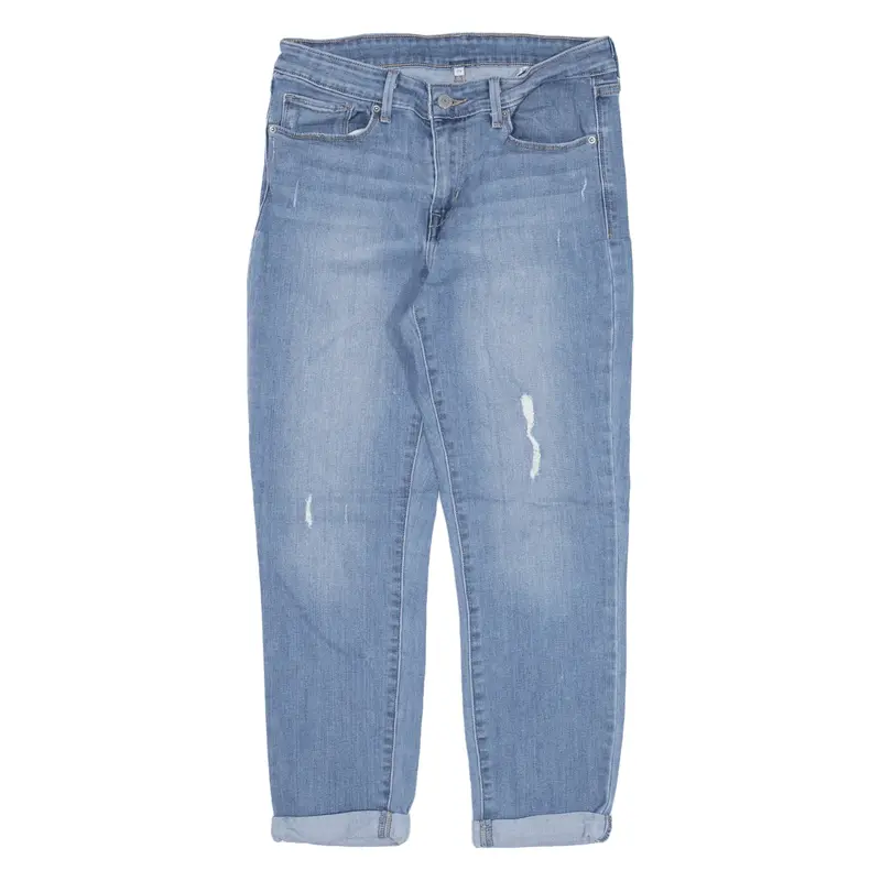 LEVI'S Distressed Jeans Blue Denim Slim Tapered Womens W29 L24