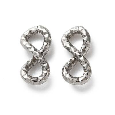 304 Stainless Steel Textured Infinity Linking Rings
