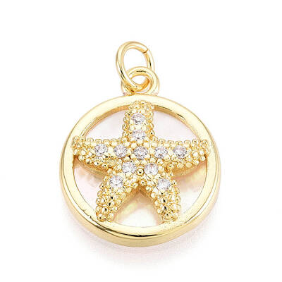 Brass Micro Pave Clear Cubic Zirconia Pendants