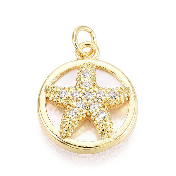 Brass Micro Pave Clear Cubic Zirconia Pendants