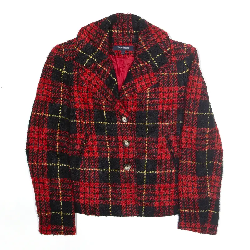 EVAN-PICONE Blazer Jacket Red Check Womens S