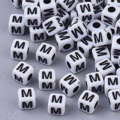 White Opaque Acrylic Beads