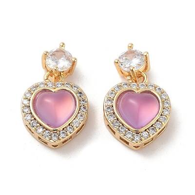 Brass Clear Cubic Zirconia Pendants