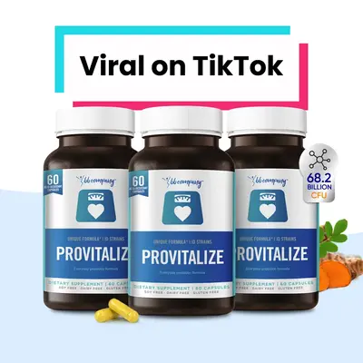 Provitalize | Probiotics for Women Digestive Health, Menopause, 68.2 Billion CFU - Relief for Bloating, Hot Flashes, Joint Su...