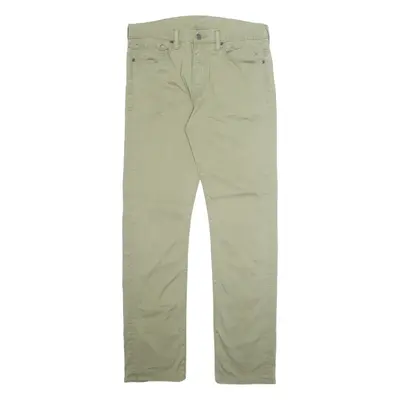 LEVI'S 513 Mens Trousers Green Regular Straight W34 L34