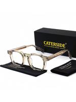 Vintage Style Anti-blue Light Eyeglasses, Trendy Casual Stylish Square Frames Eyeglasses for Women & Men, Lightweight Eyewear...
