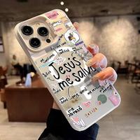 Jesus me salvoa Pattern Magnetic Phone Case for iPhone 15 16 14 Pro Max 13 12 11 XR XS Plus Shockproof Anti-Scratch Durable P...