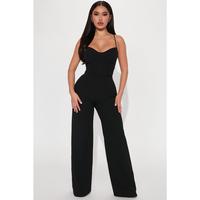 Taking Notes Jumpsuit - Black