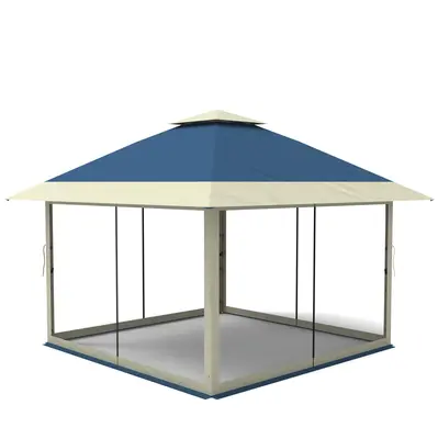 Garvee 12x12 Pop Up Gazebo Outdoor Canopy Shelter with Mosquito Netting 4 Stanbags Instant Gazebo Tent for Lawn, Garden, Back...