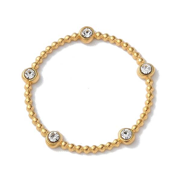Golden 304 Stainless Steel Rhinestonet Pendants