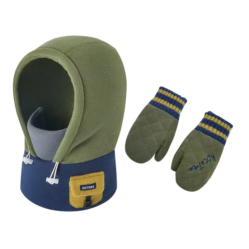 KCOTREE 2pcs Kids Winter Hat Gloves Set for 1-3-8 Years Old Boys Girls, Thick Warm Fleece Lined Thermal Sets  Frozen Girls' H...