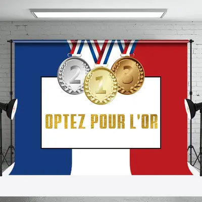 French Flag Optez Pour Lor Sports Olympic Backdrop - Aperturee