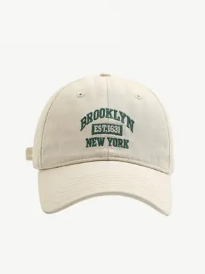 Summer 2024 Vintage Baseball Cap with Letter Embroidery, Casual Outdoor Sports Duckbill Shape Cap for Boys Teenagers for Dai...