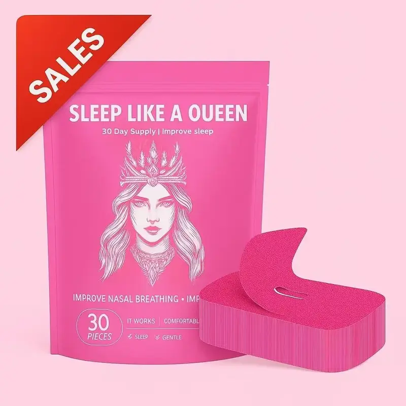 Sleep tape - 30 Strips of Pink Sleep Mouth Tape for Restful Sleep & Recovery. Reduces Snoring and Enhances Nasal Oxygen Flow....