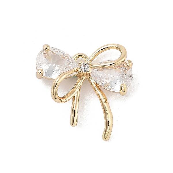 Brass with Clear Cubic Zirconia Pendants