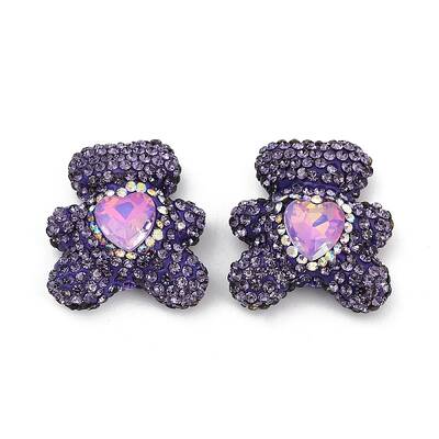 Handmade Polymer Clay Rhinestone Beads