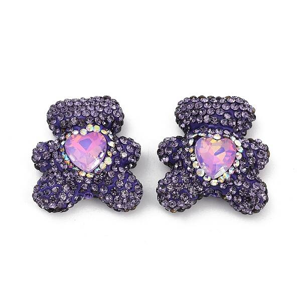 Handmade Polymer Clay Rhinestone Beads