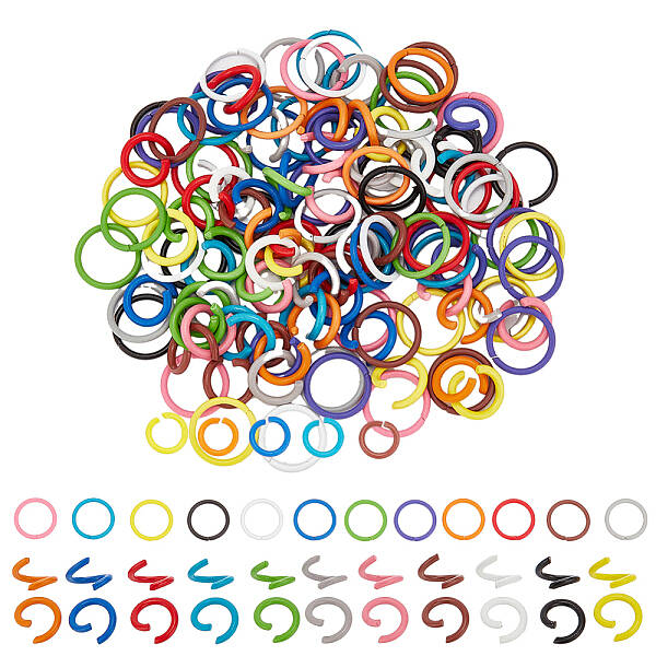 240Pcs 24 Colors Iron Jump Rings