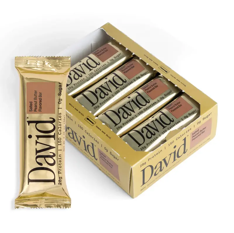 Salted Peanut Butter Flavored Bars– 28g Protein, 150 Calories, 0g Sugar. Includes 12 bars.